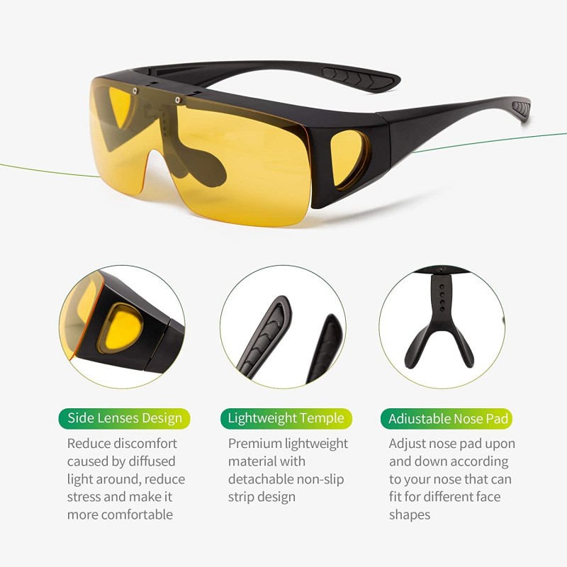HD Day Night Driving Glasses Sunglasses for Men & Women - Anti Glare ...