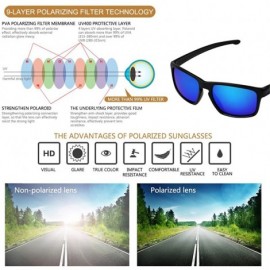 Wayfarer Polarized Wayfarer Sunglasses Computer Readers Glasses of Anti Blue Light - Black/Blue - C718E5MX73I $17.23