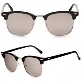 Square Polarized Semi-RimlSunglasses Women/Men UV400 Classic Brand Designer Retro Oculos De Sol Gafas - CC19856Q6IC $29.07