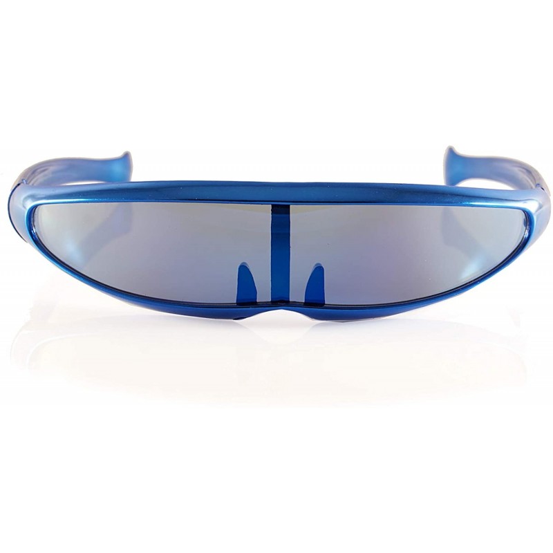Futuristic Mirror Mono Lens Cyber Robot Metallic Frame Sunglasses A272 ...
