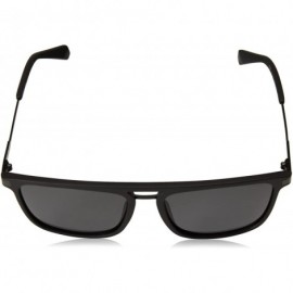 Rectangular Pld2060/S Rectangular Sunglasses - Matte Black - C818C54EIS6 $30.85