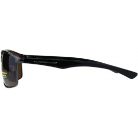 Rectangular Road Warrior High Definition HD Len Sunglasses Mens Rectangular Frame - Gunmetal - CX18CXUTLA0 $12.69