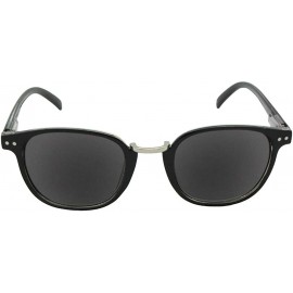 Round Round Retro Look With Dark Full Reading Lens Sunglasses R98 - Black Frame-gray Lenses - CX18G4DNZK8 $14.54