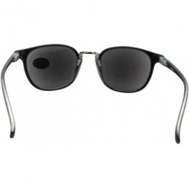 Round Round Retro Look With Dark Full Reading Lens Sunglasses R98 - Black Frame-gray Lenses - CX18G4DNZK8 $14.54