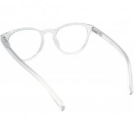 Round shoolboy fullRim Lightweight Reading spring hinge Glasses - Z2 Transparent Clear - CZ18ARUT6R3 $19.51