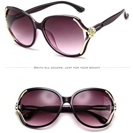 Round Oversized Sunglasses Vintage Polarized - H - CP1960KZTLL $8.38