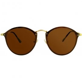 Rimless fashion rimless polarized uv400 sunglasses for men and women - Brown - C718YKHZTH5 $19.41