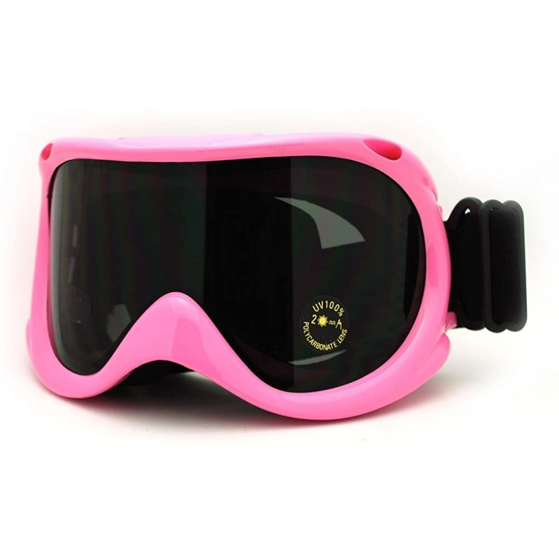 Sport Ski Snowboard Goggles Anti Fog Oversized Foam Padded Frame - Pink - C411GZZZP8N $17.23