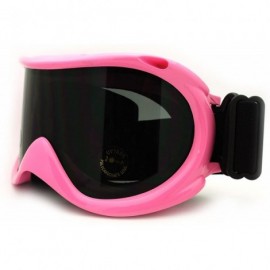 Sport Ski Snowboard Goggles Anti Fog Oversized Foam Padded Frame - Pink - C411GZZZP8N $17.23