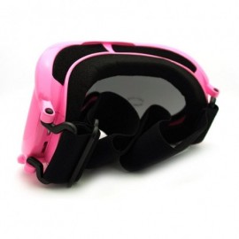 Sport Ski Snowboard Goggles Anti Fog Oversized Foam Padded Frame - Pink - C411GZZZP8N $17.23