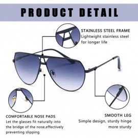 Aviator Classic Oversized Pilot Sunglasses for men women retro metal sunglasses Gradient Lenses sunglasses UV400 - 4 - C91979...