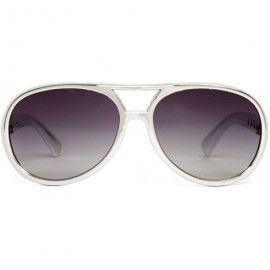 Oversized Rock and Roll King Sunglasses - Silver - C612O9ZS8LD $11.08