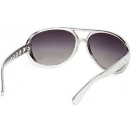 Oversized Rock and Roll King Sunglasses - Silver - C612O9ZS8LD $11.08