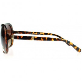 Oversized Womens Anti Glare Polarized Plastic Round Butterfy Fashion Sunglasses - Tortoise Brown - CC11MWB0A2T $9.12