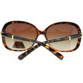 Oversized Womens Anti Glare Polarized Plastic Round Butterfy Fashion Sunglasses - Tortoise Brown - CC11MWB0A2T $9.12