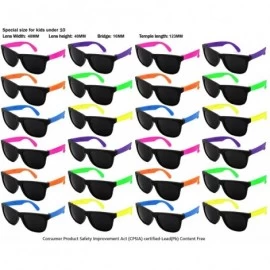 Wrap 24 Pack 80's Style Kid Adult Neon Party Sunglasses Party Favors with CPSIA certified-Lead(Pb) Content Free - CU12O5FIEO6...