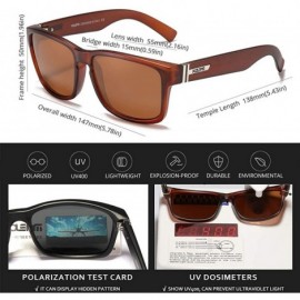 Sport TR90 Polarized Sunglasses for Men & Women 100% UV Protection KD747 - Brown - CI18UEO43HT $20.62