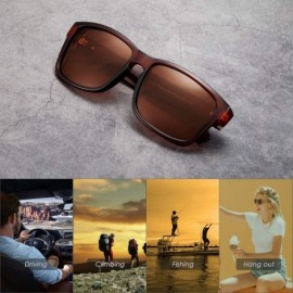 Sport TR90 Polarized Sunglasses for Men & Women 100% UV Protection KD747 - Brown - CI18UEO43HT $20.62