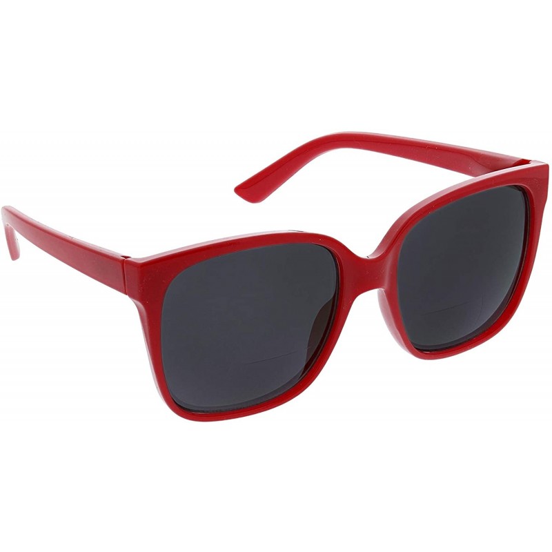 Oversized Women's Palisades Bifocal Oversized Reading Sunglasses - Red - C6196536X30 $16.40