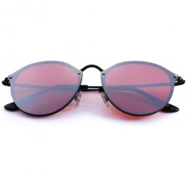 Rectangular Men/Women Retro Oval Sunglasses 100% UV Protection S6308 - Red - CS188Y900M3 $12.94