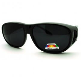 Goggle OTG Polarized Lens Semi Goggle Sunglasses (Wear Over Glasses) - Black - CB1865ZWAN5 $12.60