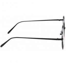 Round Round Sunglasses Metal Arms Flat Lens Men Women Fashion - Black Gradient - CU18EW8OWOC $11.29