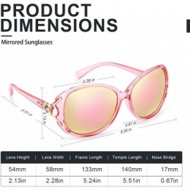 Aviator Classic Oversized Sunglasses for Women Polarized 100% UV400 Protection Lenses Ladies Fashion Retro HD Sun Glasses - C...