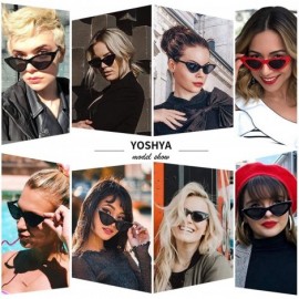 Aviator Retro Vintage Narrow Cat Eye Sunglasses for Women Clout Goggles Plastic Frame - Red Grey - CA18LDXICTT $10.37