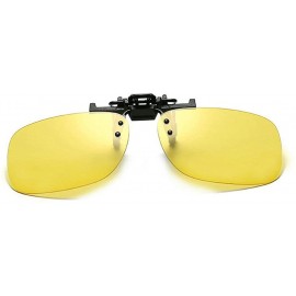 Sport New Fashion Sun Photochromic Polarized Clip-on Flip Up Metal Clip Rimless Driving Sunglasses - Yellow - CM18N6CRCM8 $13.14