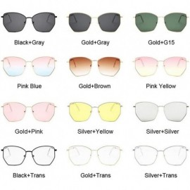 Cat Eye Sunglasses Women Classic Flat Lens Clear Sun Glasses Female ...