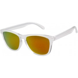 Sport Mens Womens Retro PolarizedSunglasses Classic Sports Sunglasses UV400 - Transparent-red - CK18RSANGM4 $11.10