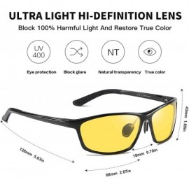 Wrap Anti Glare Night-vision Glasses For Headlight Polarized Driving Glasses 2179 - Black Frame Yellow Lens - CL11VWB1WXR $19.84