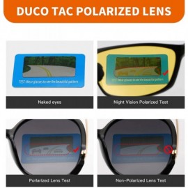 Wrap Anti Glare Night-vision Glasses For Headlight Polarized Driving Glasses 2179 - Black Frame Yellow Lens - CL11VWB1WXR $19.84