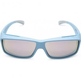 Rectangular Sunglasses Over Glasses for Women and Men Polarized 100% UV Protection - Blue - CQ18CQRKDO9 $20.27