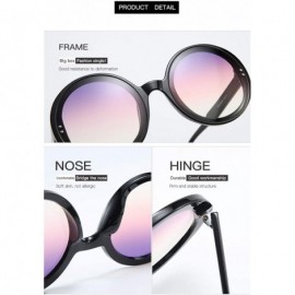 Round Trendy Oversized Round Sunglasses for Women Big Frame Eyewear UV Protection - C4 - CC190OCN2QX $12.18