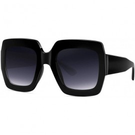 Oversized Square-Frame Designer Inspired Oversize Sunglasses for Women Brand Designer Shades - C6 - CO189YH92DU $10.77