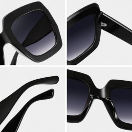 Oversized Square-Frame Designer Inspired Oversize Sunglasses for Women Brand Designer Shades - C6 - CO189YH92DU $10.77