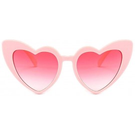 Aviator Heart Sunglasses Women Brand Designer Cat Eye Sun Glasses Retro Love Bgray - Bgray - CQ18YZUUW7U $9.91