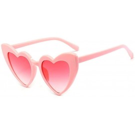 Aviator Heart Sunglasses Women Brand Designer Cat Eye Sun Glasses Retro Love Bgray - Bgray - CQ18YZUUW7U $9.91