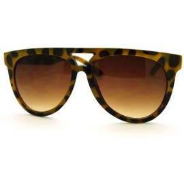 Aviator Arched Top Aviator Sunglasses Unisex Retro Oversized Fashion Shades - Light Tortoise - CU11EV3AJ9P $8.92