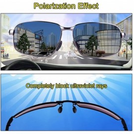 Rectangular Fashion Polarized Sunglasses Men- Anti-Glare UV Sunglasses- Suitable for Driving/Fishing/Various Outdoor Sports -...