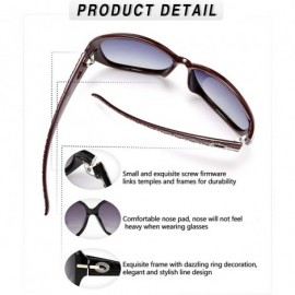 Oval Elegant Eyewear for Women Classic Sunglasses Clear Vision for Driving Travel B2592 - CD19708AUMY $18.04