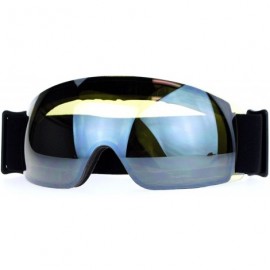 Sport Snowboard Ski Rimless Sports Goggle Color Mirror Antifog Double Lens - Black - CZ188ULHO7W $23.28