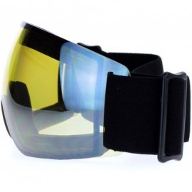 Sport Snowboard Ski Rimless Sports Goggle Color Mirror Antifog Double Lens - Black - CZ188ULHO7W $23.28