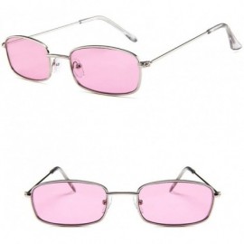 Square Vintage Sunglasses for Women Men - Small Rectangular Metal Frame Sun Glasses Eyewear (H) - H - CI1903I5C6X $10.89