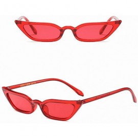 Cat Eye Sunglasses F_Gotal Polarized Aviator Military - Red - CZ18TR09NIN $8.08