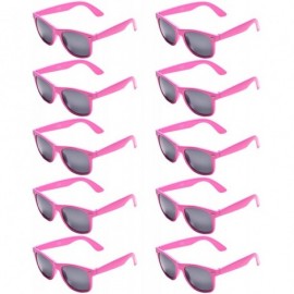 Square Wholesale 80'S Pink UV Coating Party Sunglasses for Adults Kids 10 Pack (Pink) - Pink - CD18EQT5XYU $14.87