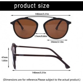 Round Fashion Round Mixed Metal Sunglasses for Women Men UV400 Vintage Sun Glasses For Men/Women - CN199EXKHC8 $11.62