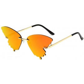 Butterfly Butterfly Sunglasses for Women Butterfly Sun Glasses Shades UV400 - Red Lens - CN190343GO3 $14.66