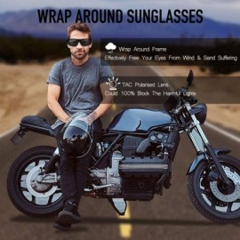 Wrap HD Night Day Driving Wrap Around Prescription Glasses Anti Glare Sunglasses - Yellow Lens - C0199O85YG6 $15.08